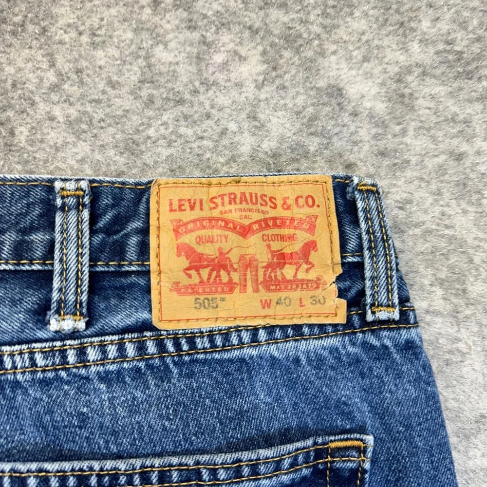 Lot of 4 Levi's 505 Straight Jeans Men's 40x30 Blue Denim Work Pants Bundle